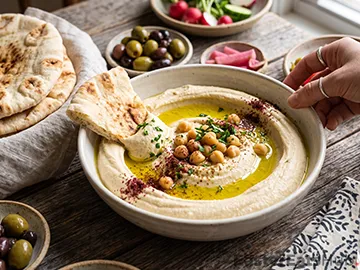 Silky, restaurant-style hummus made from dried chickpeas cooked until falling-apart soft
